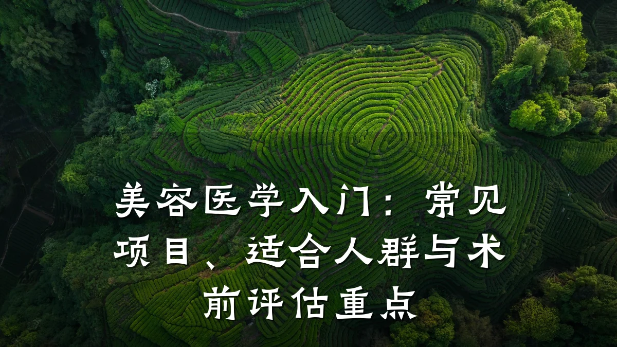 美容医学入门:常见项目、适合人群与术前评估重点