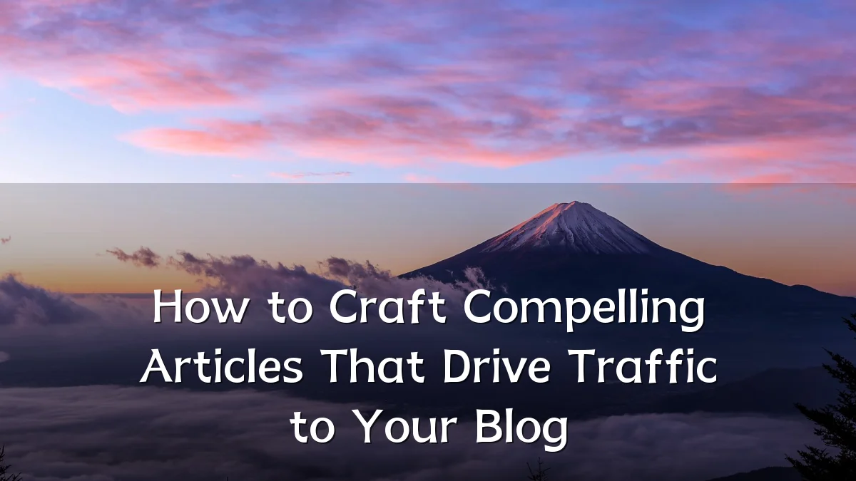 How to Craft Compelling Articles That Drive Traffic to Your Blog