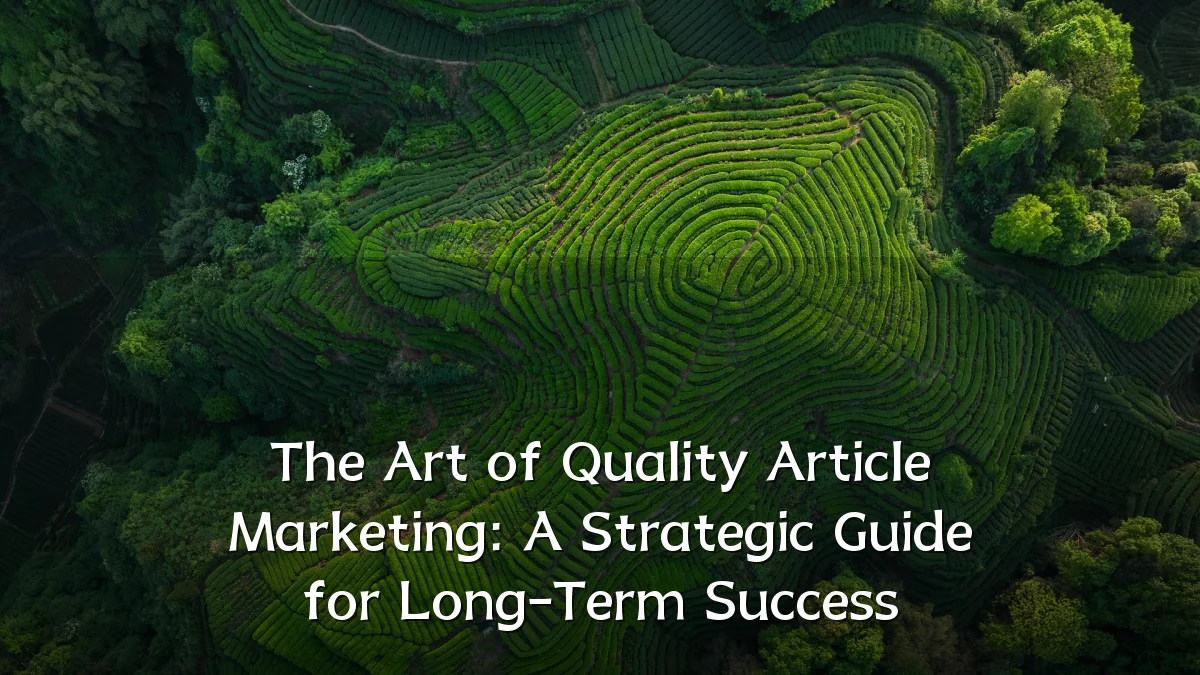 The Art of Quality Article Marketing: A Strategic Guide for Long-Term Success