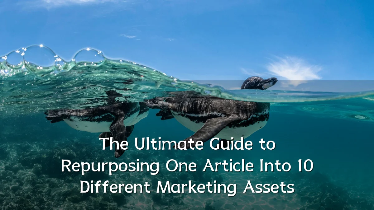 The Ultimate Guide to Repurposing One Article Into 10 Different Marketing Assets