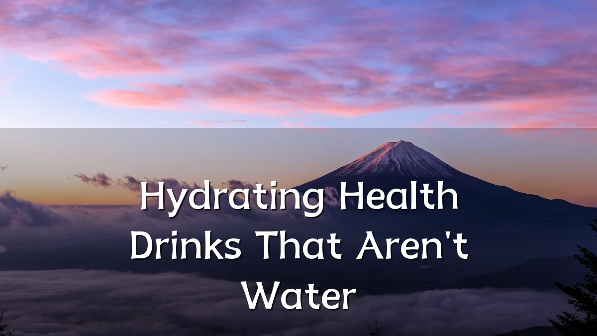 Hydrating Health Drinks That Aren't Water