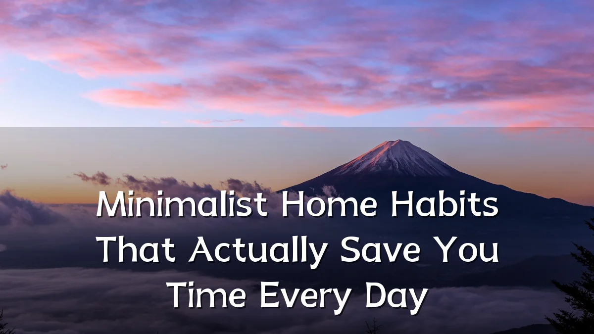 Minimalist Home Habits That Actually Save You Time Every Day
