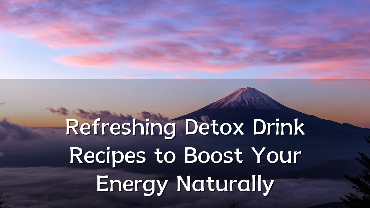 Refreshing Detox Drink Recipes to Boost Your Energy Naturally