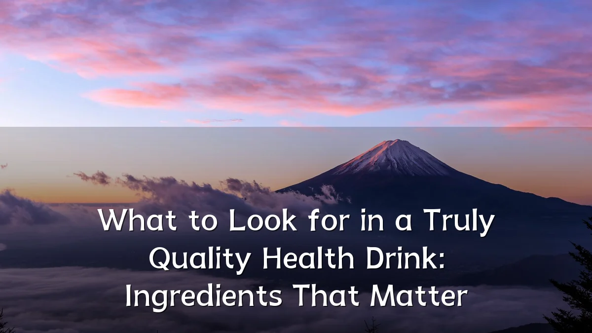 What to Look for in a Truly Quality Health Drink: Ingredients That Matter