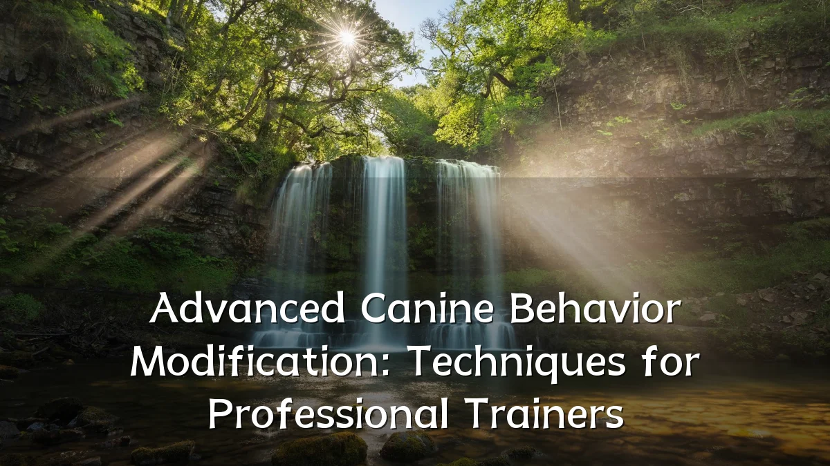 Advanced Canine Behavior Modification: Techniques for Professional Trainers