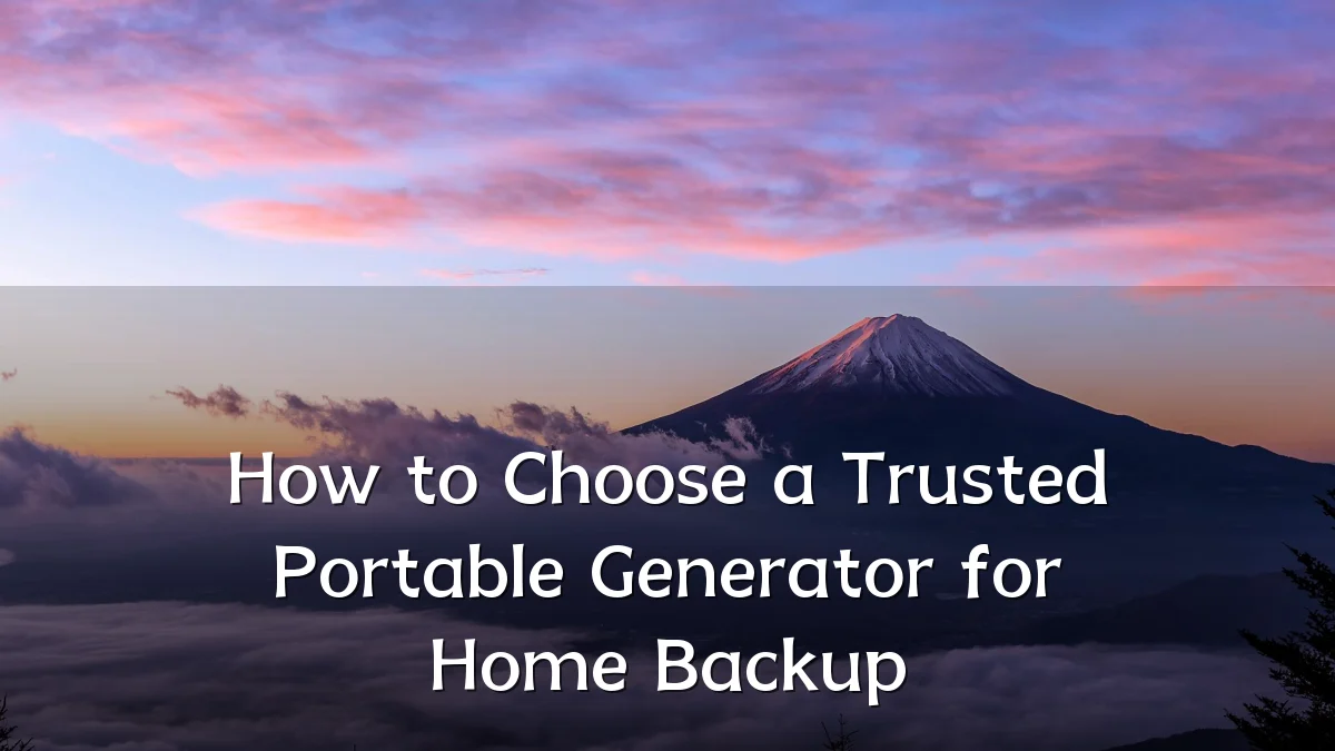 How to Choose a Trusted Portable Generator for Home Backup