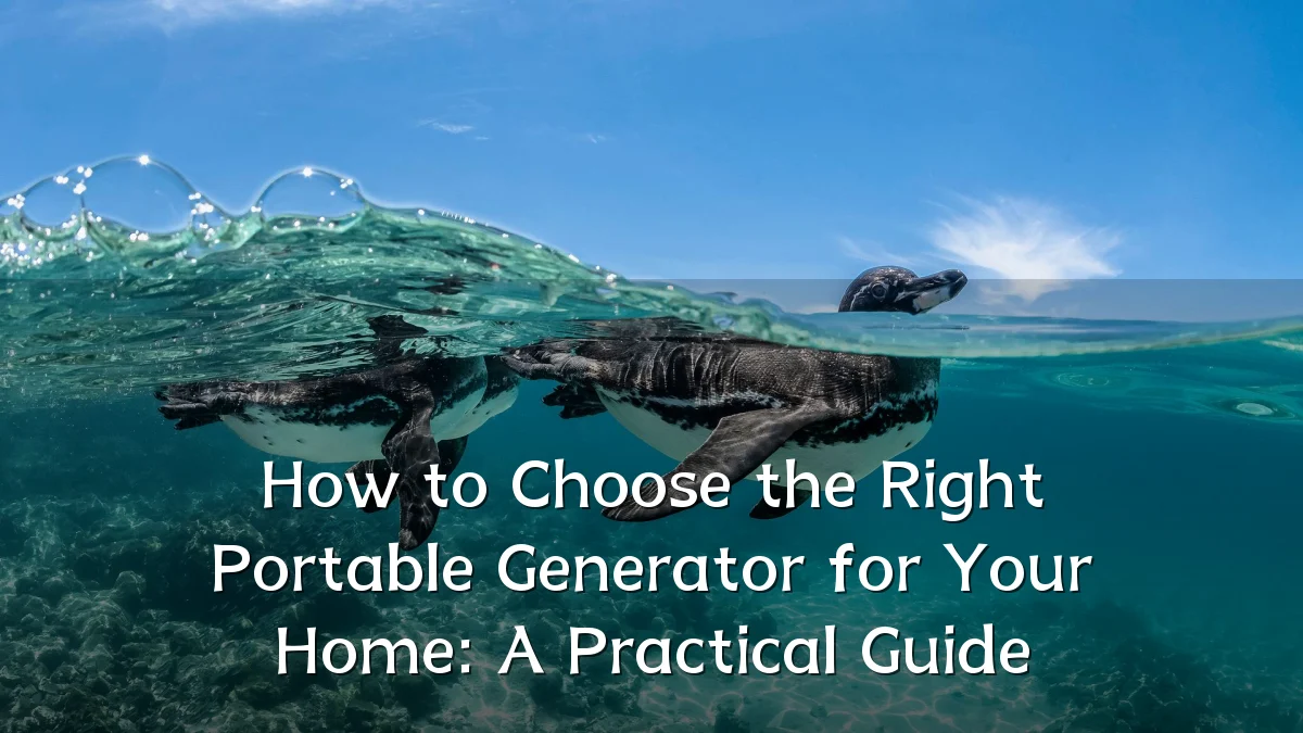 How to Choose the Right Portable Generator for Your Home: A Practical Guide