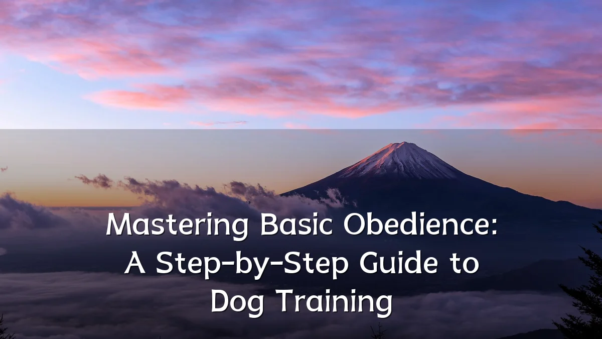 Mastering Basic Obedience: A Step-by-Step Guide to Dog Training