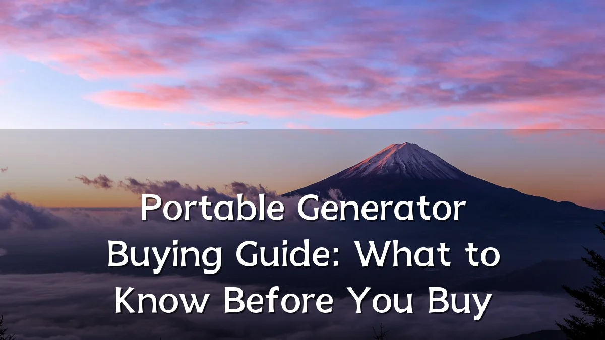 Portable Generator Buying Guide: What to Know Before You Buy