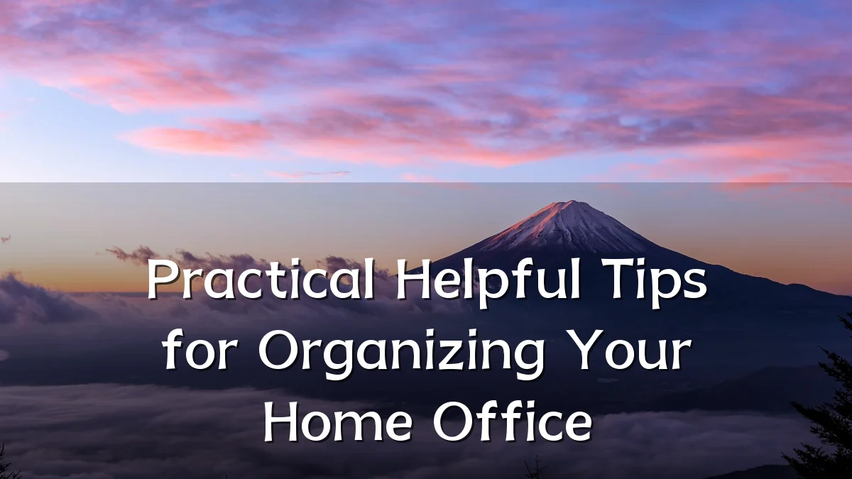 Practical Helpful Tips for Organizing Your Home Office