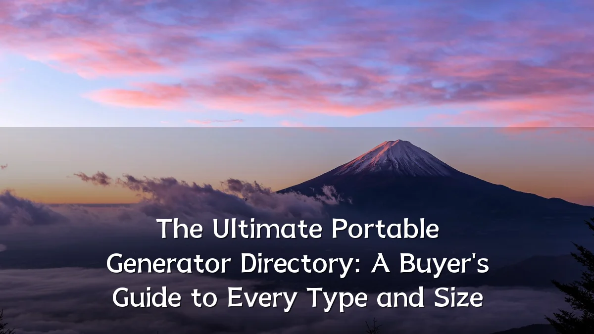 The Ultimate Portable Generator Directory: A Buyer's Guide to Every Type and Size